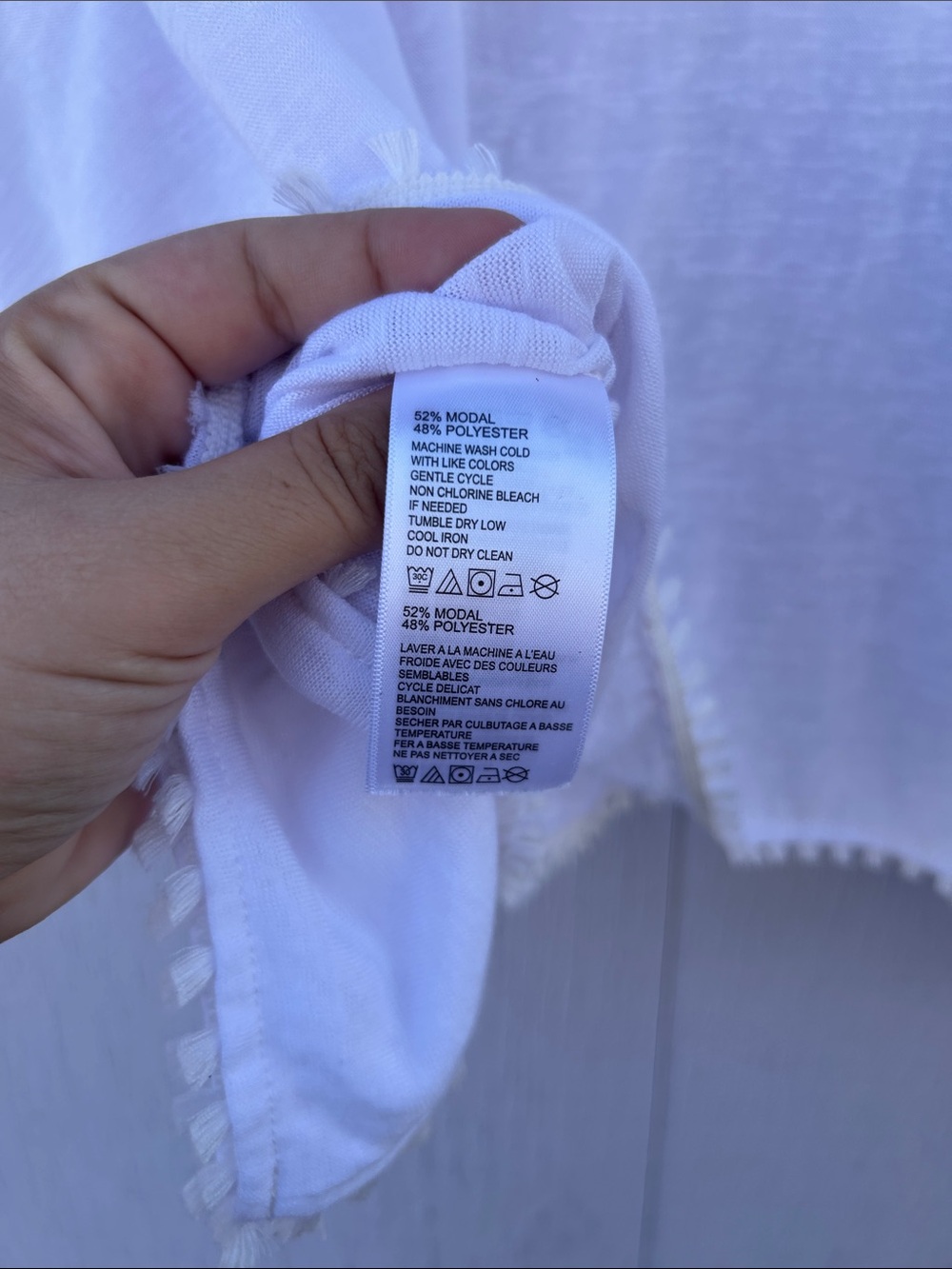 Tommy Bahama Sheer White Poncho - Picture 4 of 7